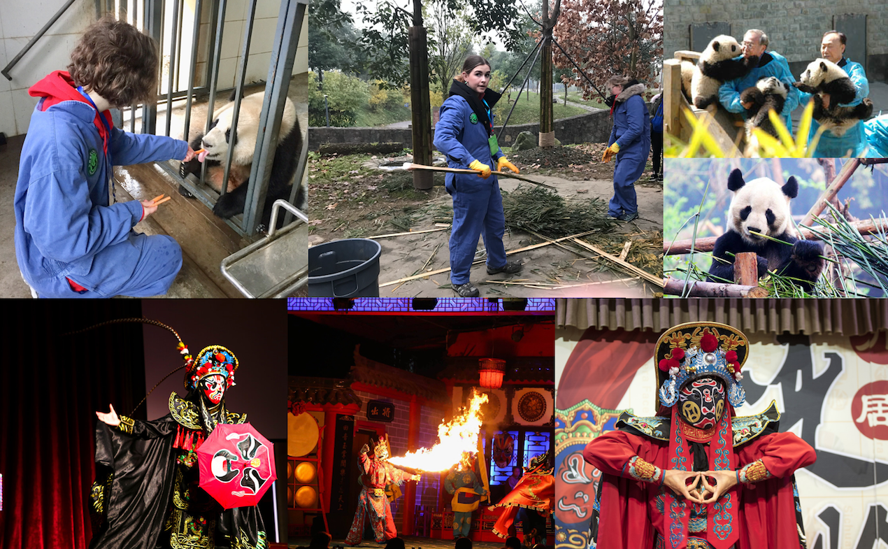 Panda Volunteer and Sichuan Opera show