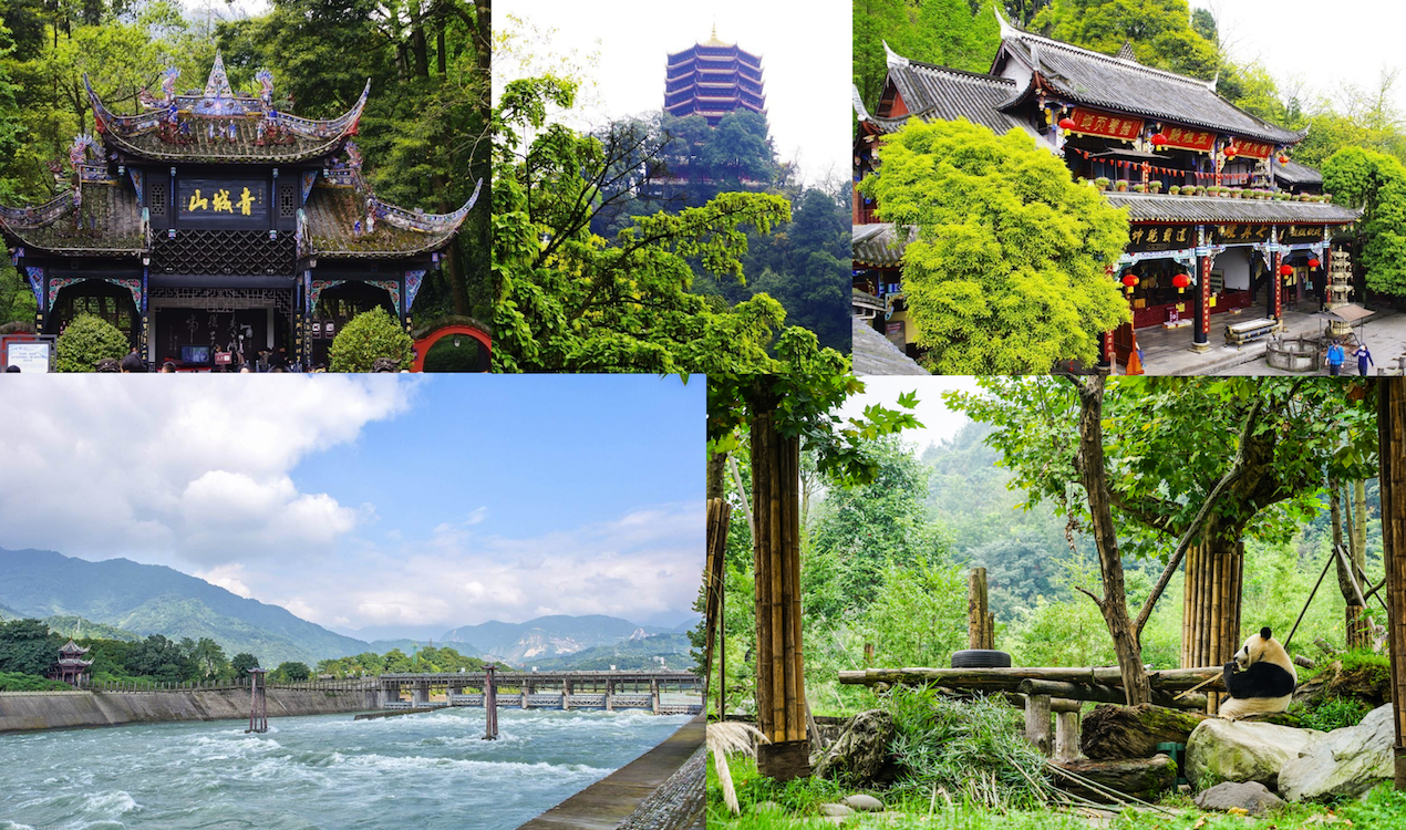 Mount Qingcheng, Dujiangyan Irrigation System, Dujiangyan Panda Base