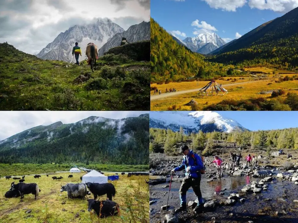 Trekking at Yala Snow Mountain