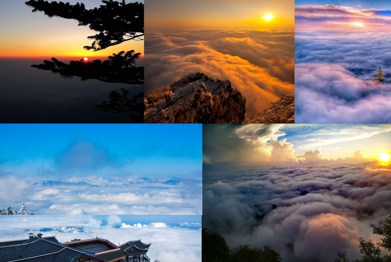 Clould sea and Golden Summit Sunrise