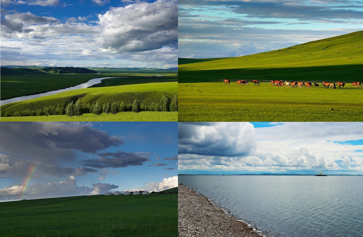 Hulunbuir grassland and Hulun lake