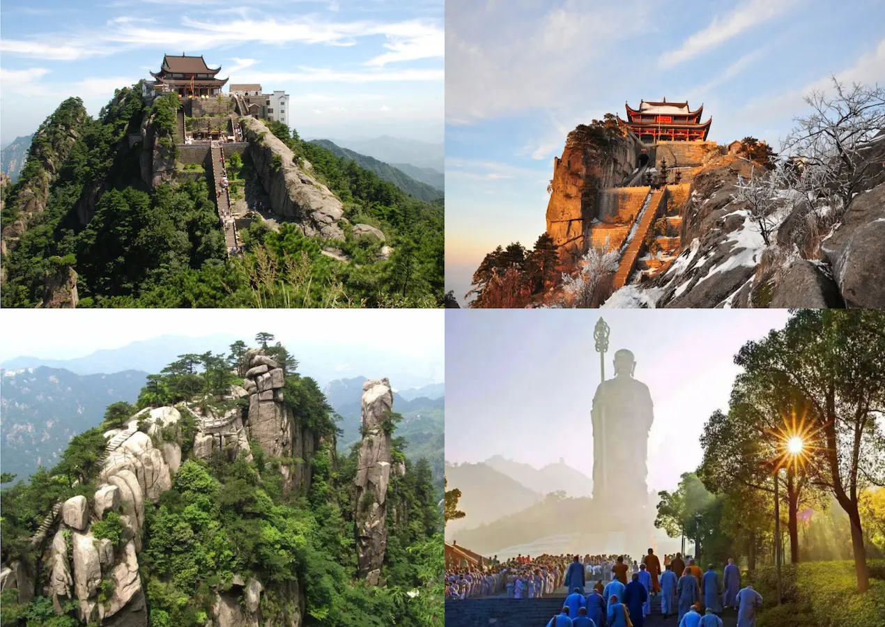 Sacred Buddhist mountain Jiuhua