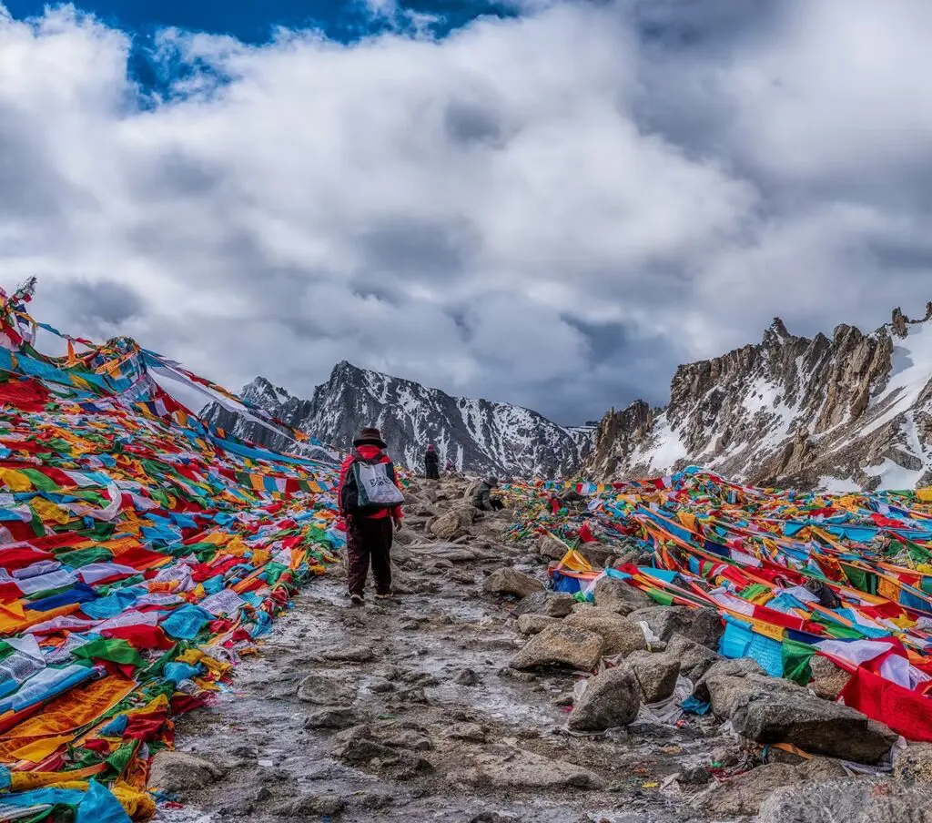 Drolma-La Pass at 5,630 meters, the highest point of Mount Kailash Kora