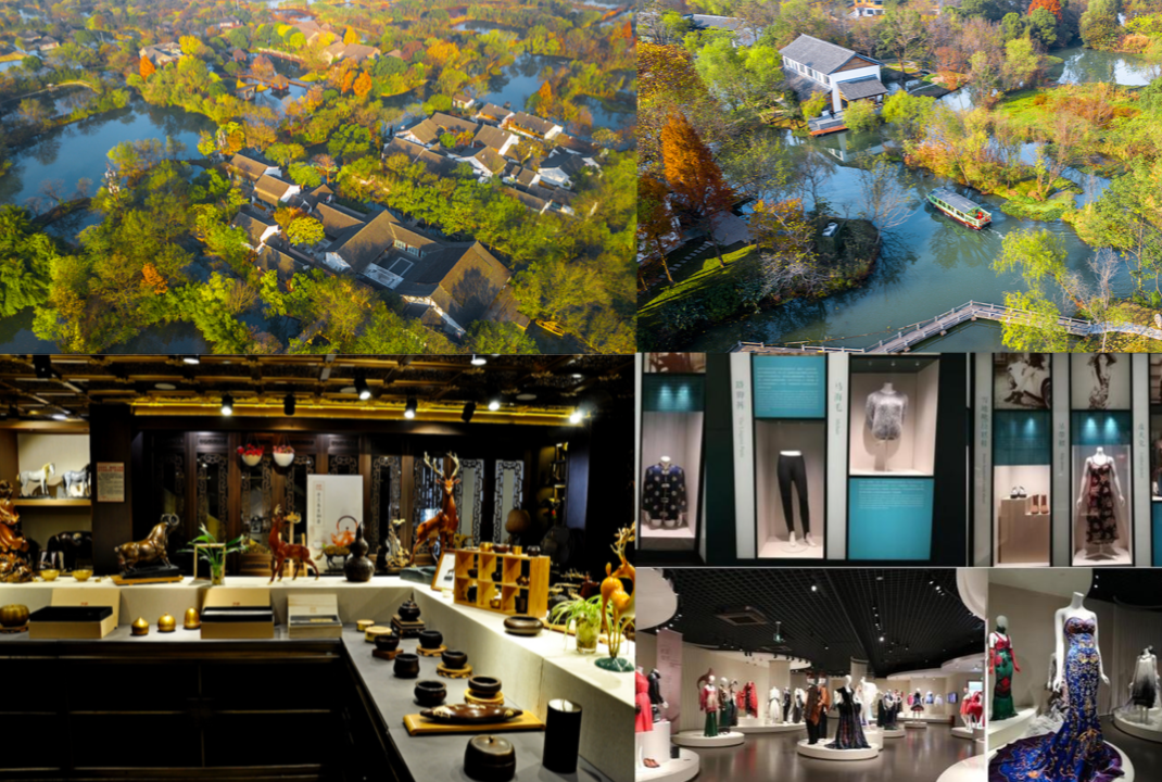 Xixi Wetland, Shop at Hefang street, Silk products in the museum