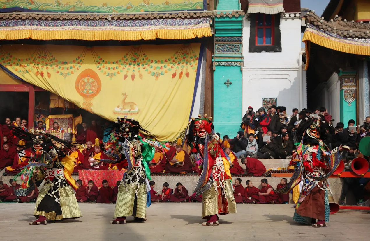 Powerful Cham dance at Lower Wutun village