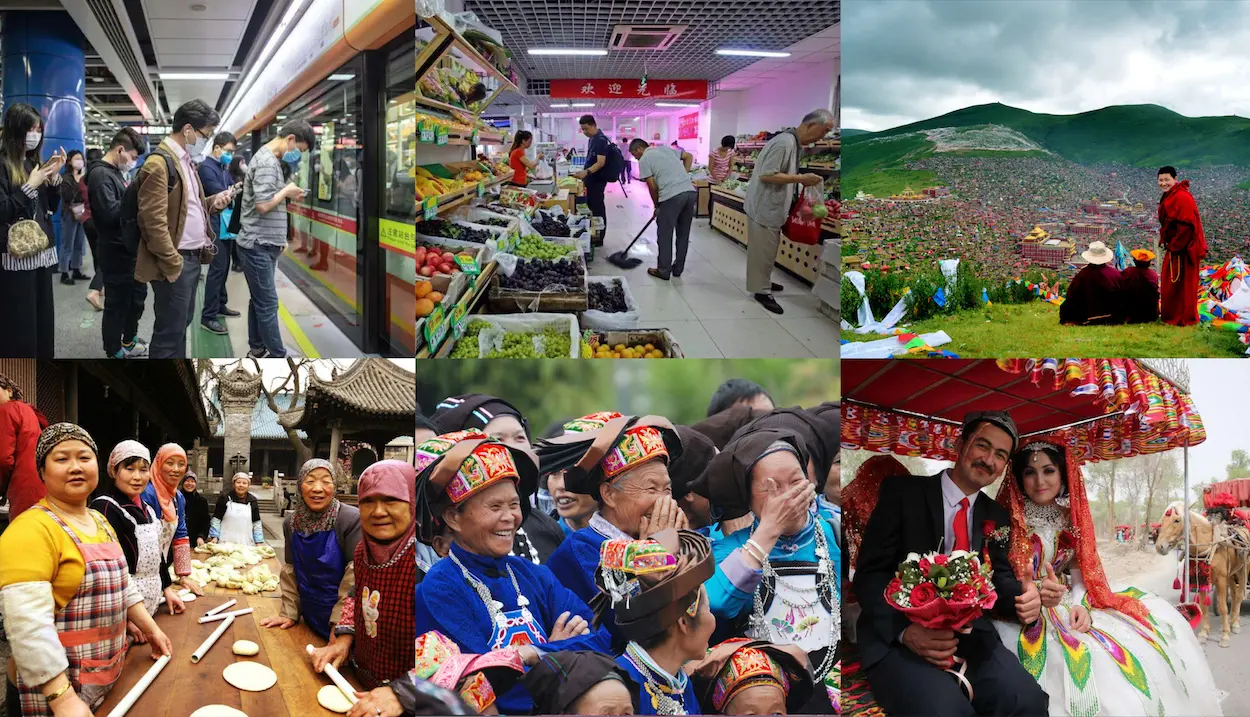 China main nationalities: Han, Tibetan, Hui, Zhuang, Uyghur