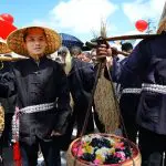 Colorful rice at at Sisters’ Meal festival