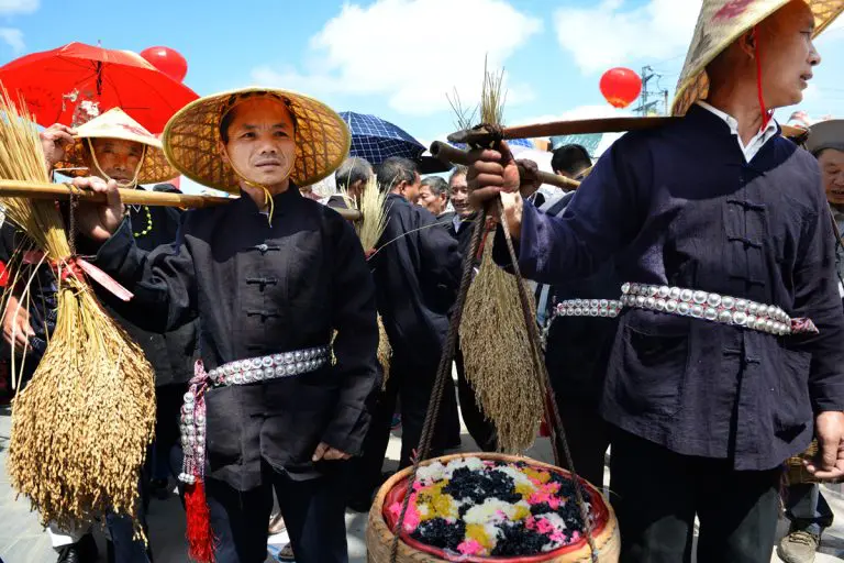 Colorful rice at at Sisters’ Meal festival