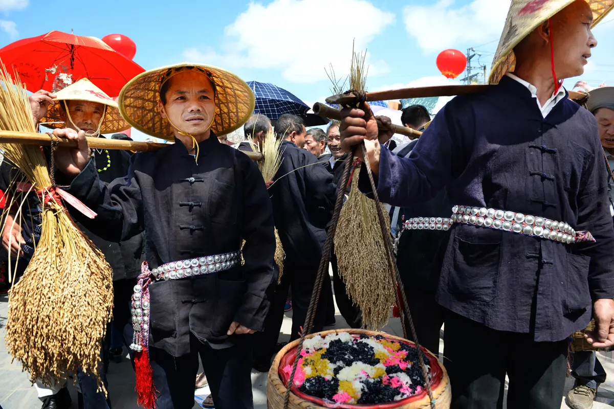 Colorful rice at at Sisters’ Meal festival