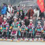 Kids at Zhouxi Lusheng festival