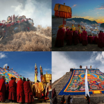 Thangka display at Gomar monastery during Monlam festival