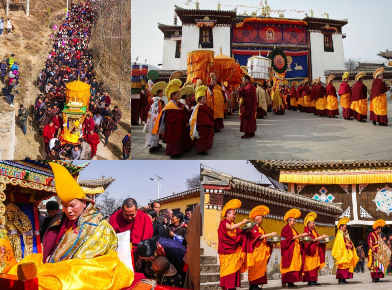 Monlam festival pilgrimage circuit at Gomar monastery