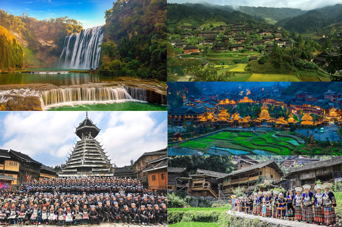 Huangguoshu waterfall, Miao & Dong villages