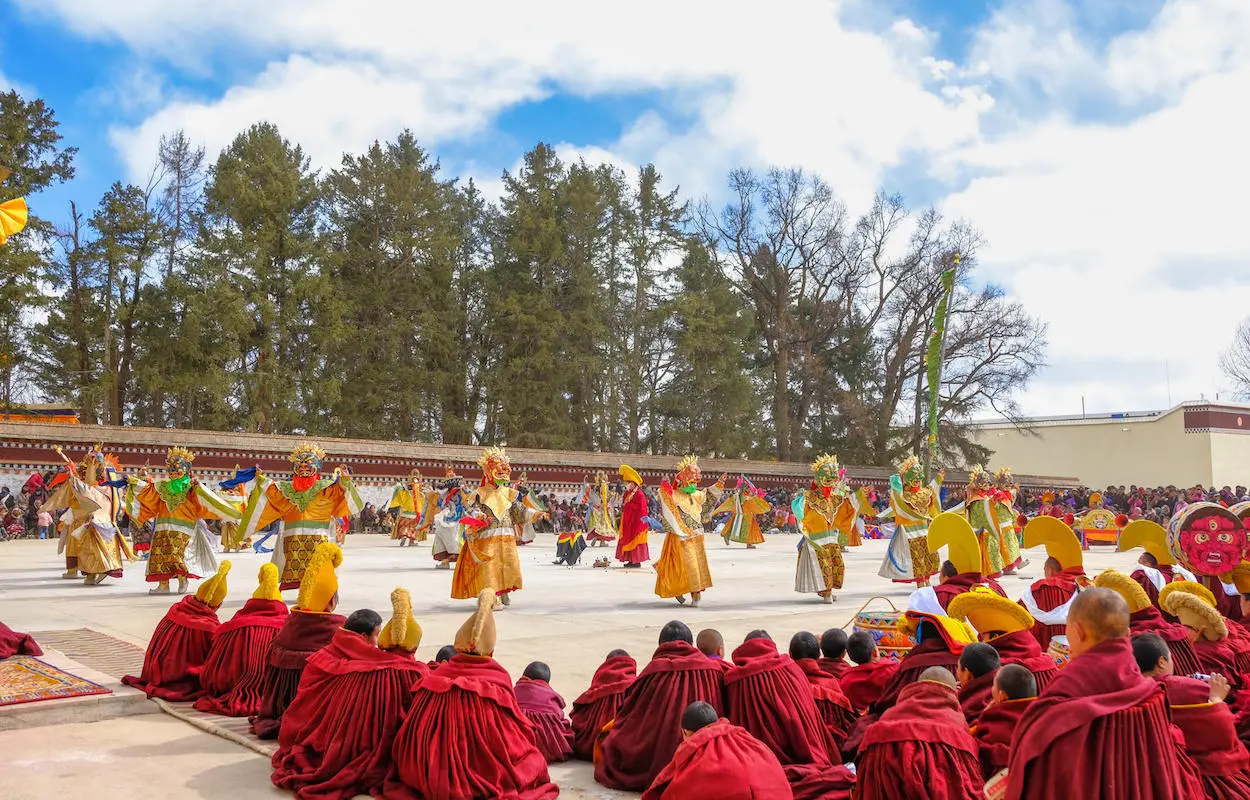 Cham dance at Langmusi Kirti monastery