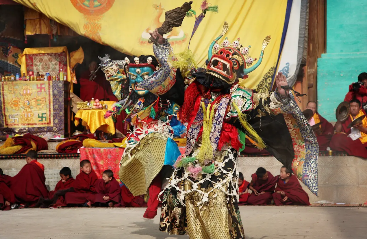 Lower Wutun village Cham dance