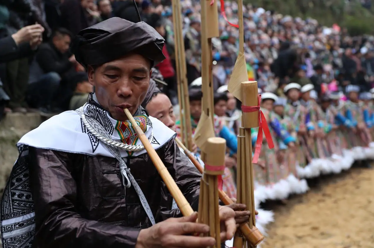 Lusheng playing and dancing