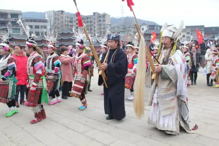 Lusheng playing and dancing