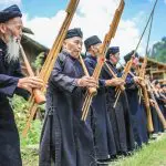 Lusheng playing at Upper Langde Miao village