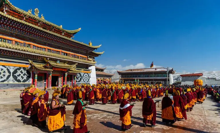 Nangshuk monastery Monlam festival prayer ceromony