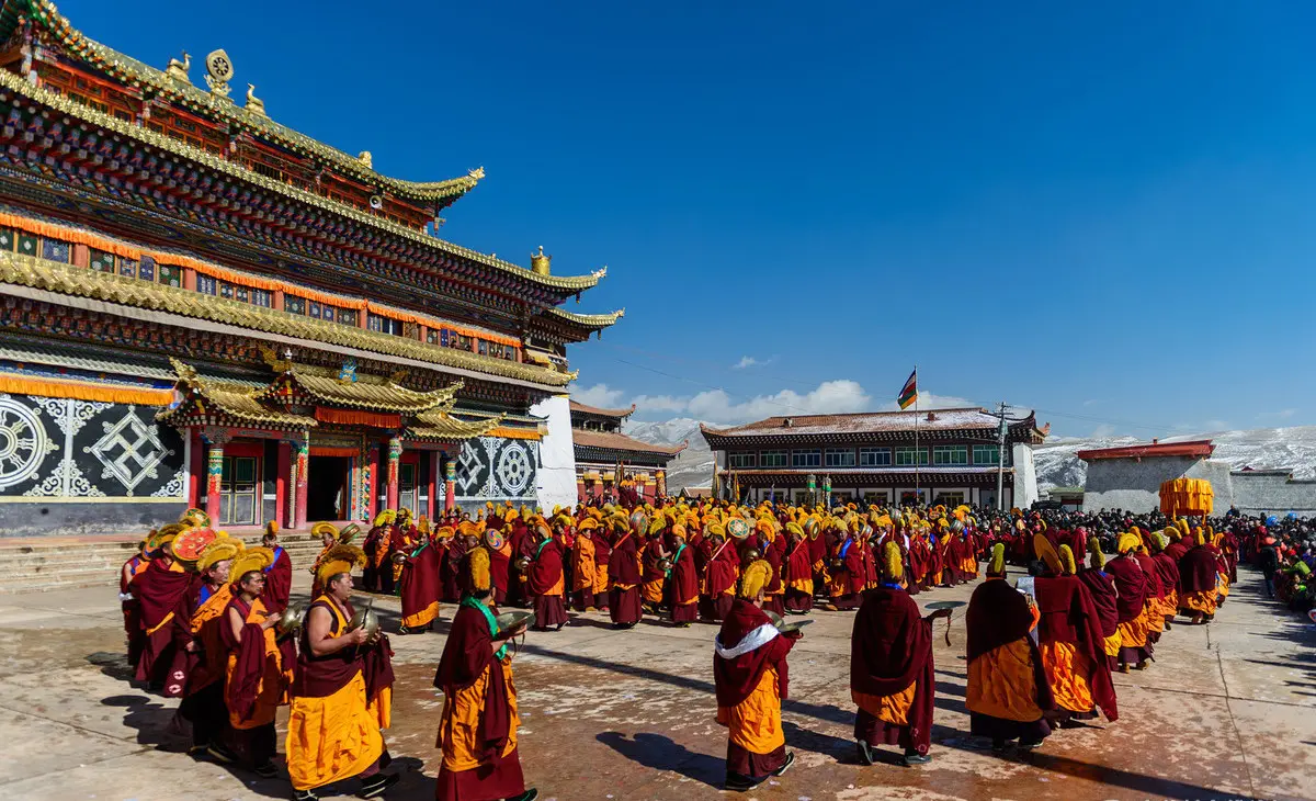 Nangshuk monastery Monlam festival prayer ceromony