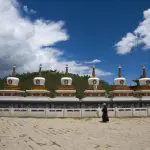 White pagodas at Ta’er (Kumbum) monastery