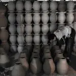 Traditional ceramics mills workshop at Leishan