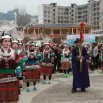 Girls at Zhouxi Lusheng festival