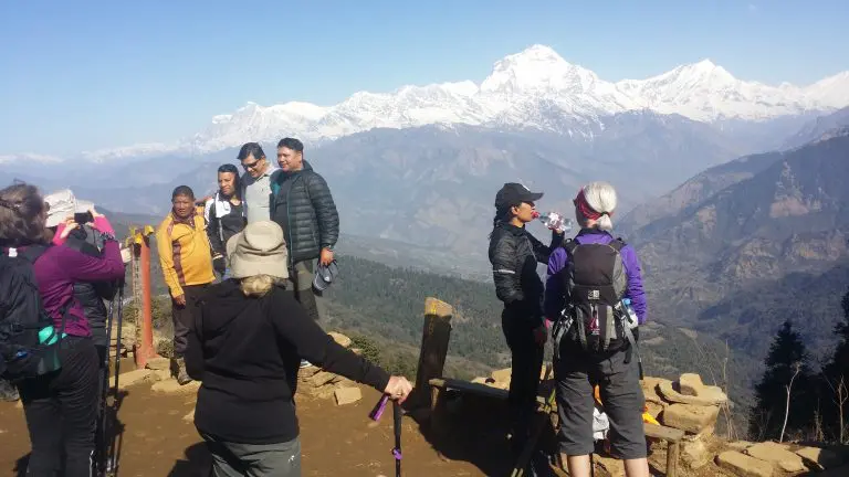 Annapurna poon hill viewpoint snow mountains panorama
