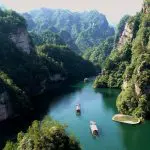 Boating on Baofeng Lake, Zhangjiajie China