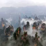 Tianzi Mountain Views in Zhangjiajie National Forest Park