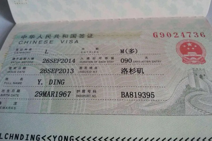 Chinese visa