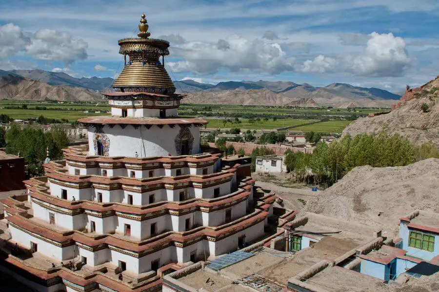 Gyantse Kumbum in Gyantse old town, highlight for a Tibet Everest Tour