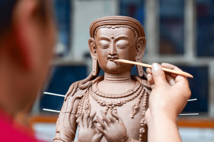 tibetan clay sculptures