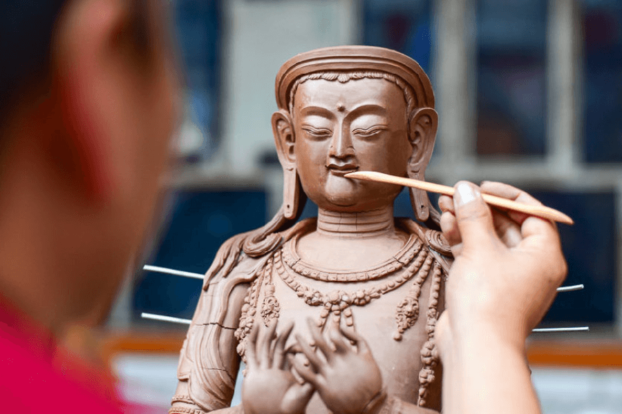 tibetan clay sculpture