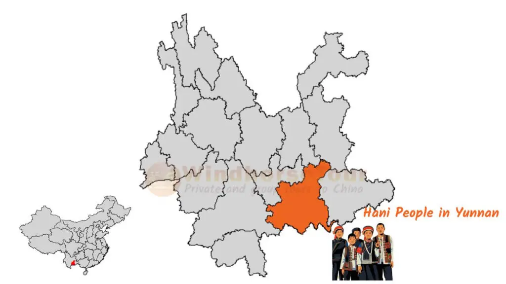 where Hani Ethnic Group live in yunnan (Honghe)