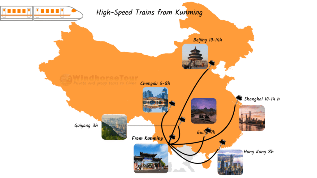 High-Speed Trains from Kunming 