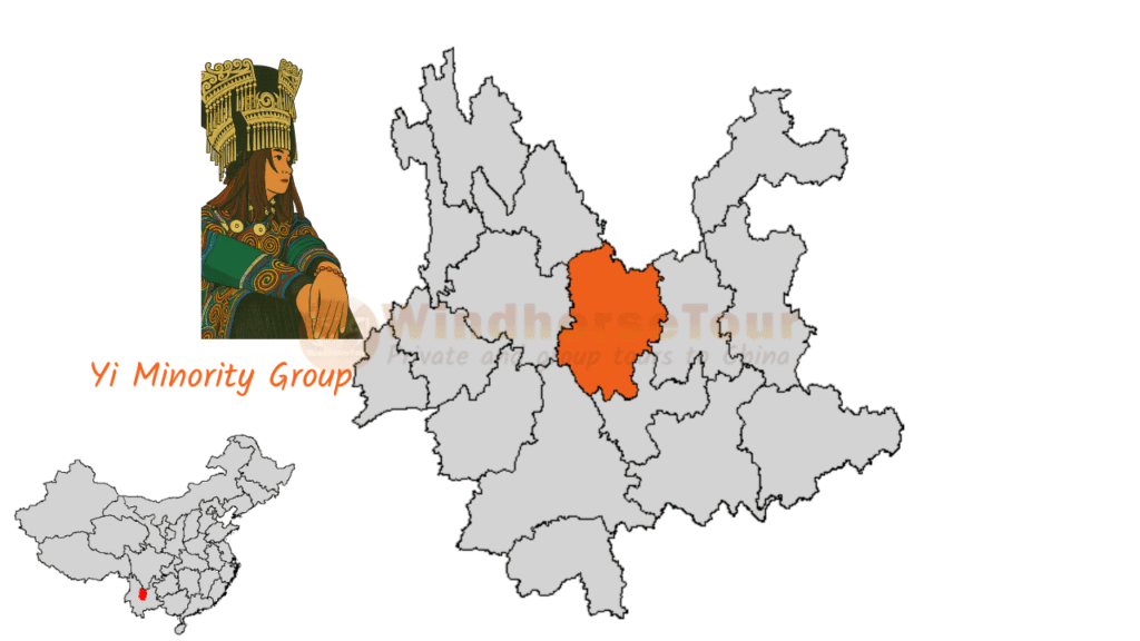 Yi Minority Group map