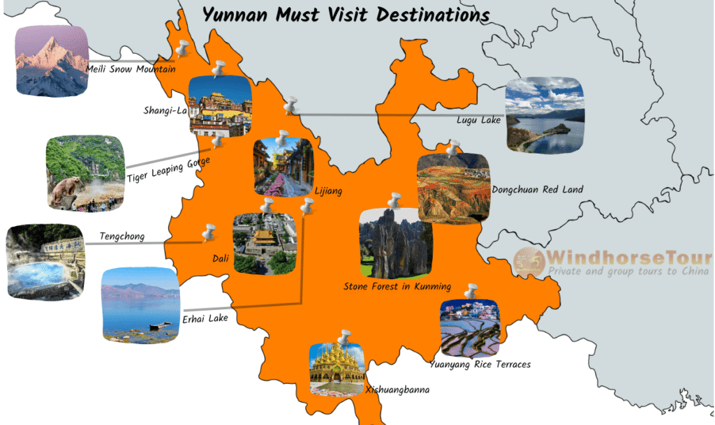 yunnan must see destinations map
