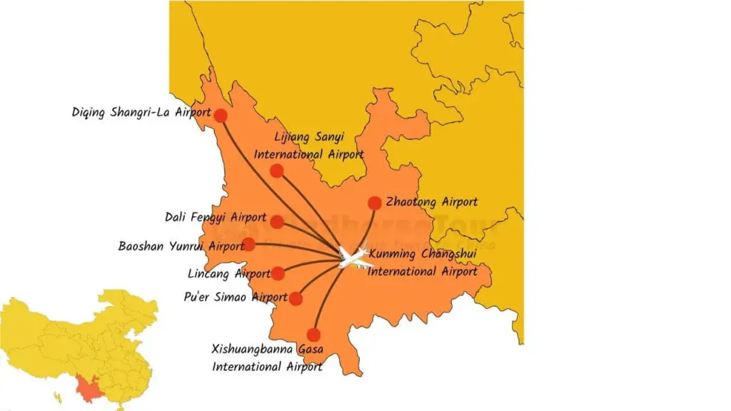 Yunnan Domestic flights from Kunming
