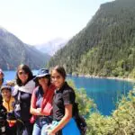 WindhorseTour Travelers at Jiuzhaigou National Park in Summer, Sichuan