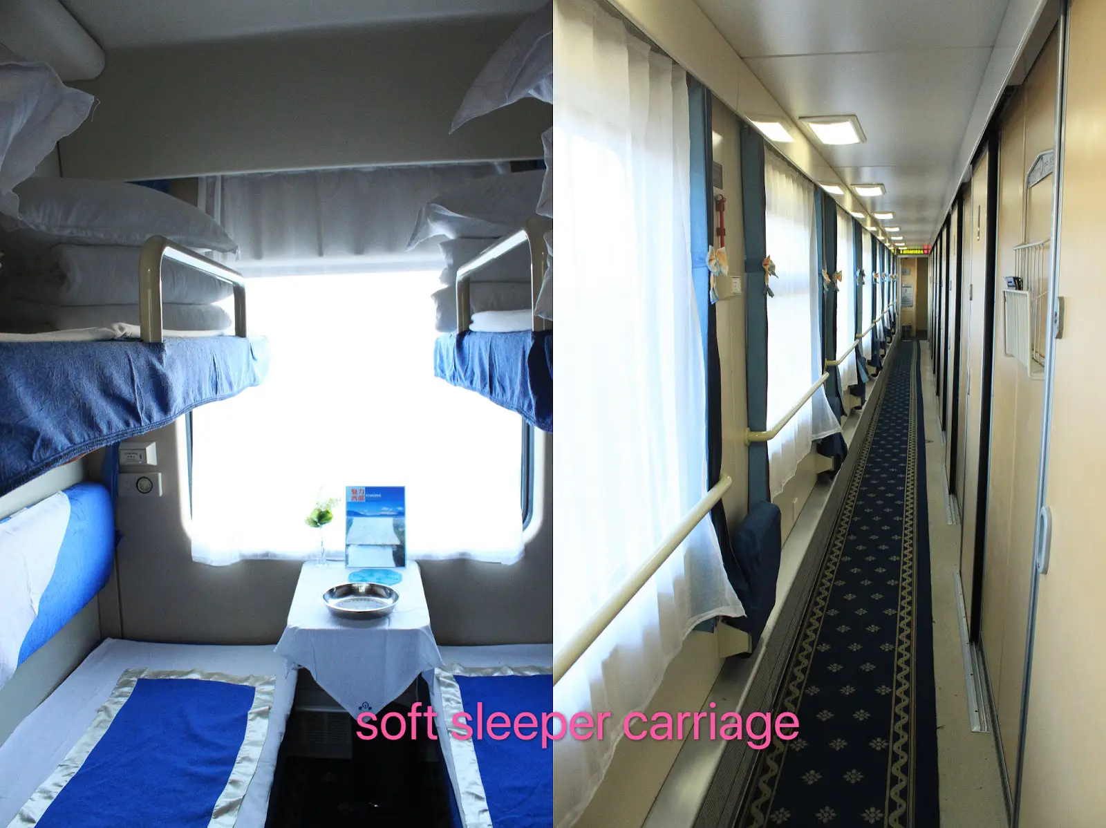 Hard sleeper carriages on the tibet train