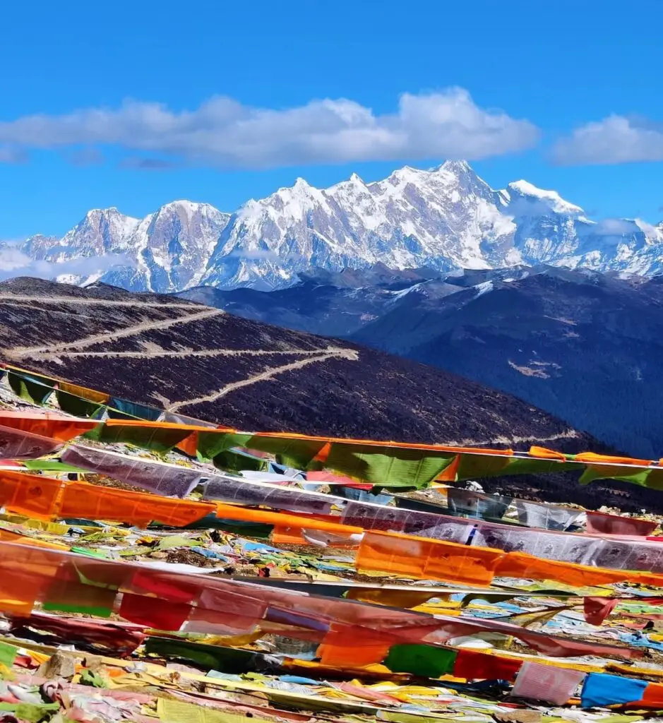 View of Namcha Barwa Peak from Sejila Pass on the Sichuan–Tibet Highway (G318), one of Tibet’s most iconic mountain vistas