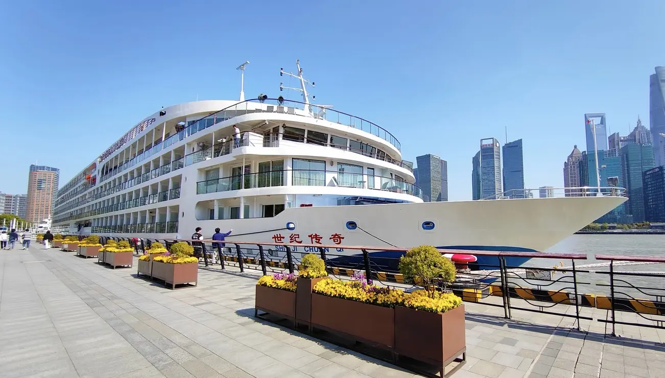 Century Legend cruise ship near Shanghai Bund