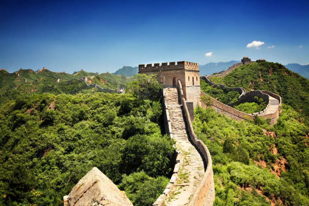 Mutianyu Great Wall mountain views on a Beijing tour