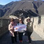 Serena with clients at Great Wall Beijing