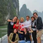Michelle with clients on Li River Cruise to Yangshuo
