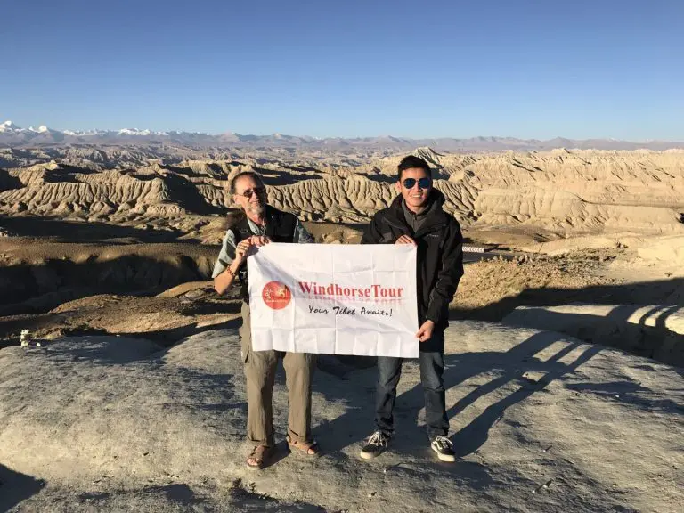 Phurbu Qongdar with Mark on the way to Guge Kingdom Tibet