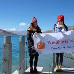 Sales team at Yamdrok tso lake