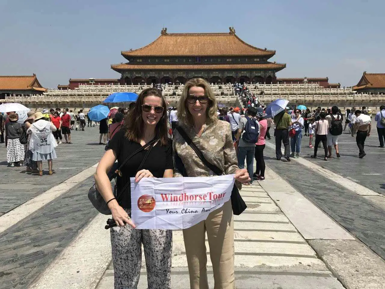 WindhorseTour Travelers at Forbidden City of their Beijing tour