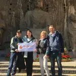 Jaqueline at Luoyang Longmen Caves with her family